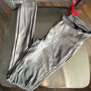 Black Faux Leather Leggings